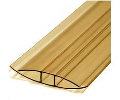 H profilis polikarbonato plokštėms sujungti GINTARAS, Šiltnamio ilgis: H profilis 6mm 6m ilgio (1m kaina 4,00 Eur)