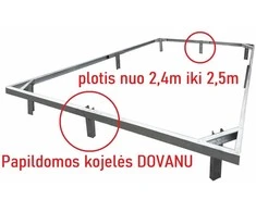 Pamatas 2,4-2,5m pločio šiltnamiams, Šiltnamio ilgis: Šiltnamio ilgis 8m