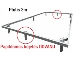 Pamatas 3,0m-3,04m pločio, Šiltnamio ilgis: Šiltnamio ilgis 8m