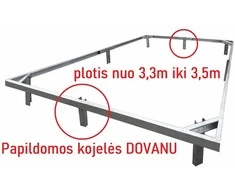 Pamatas 3,3m-3,5m pločio šiltnamiams, Šiltnamio ilgis: Šiltnamio ilgis 6m