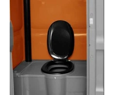 Plastikinis lauko tualetas (Oranžinis) su apšvietimu, Spalva: surinktas SU PRAUSTUVU, KRIAUKLE