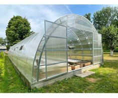 Šiltnamis FERMERIS TANDEM (plotis 7,2m) ANGARAS danga 6mm polikarbonatas, Šiltnamio ilgis: Šiltnamio ilgis 6m