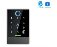 Digitalas Di-K2F TTLock Išmanioji sensorinė kodinė klaviatūra. piršto antspaudų ir 13.56 MHZ atstuminių kortelių skaitytuvas