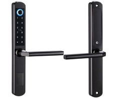 Digitalas Išmani durų spyna DIGI A210 TTLock (juoda) su 3585 užraktu Bluetooth. įvairaus tipo durims. lauko sąlygoms