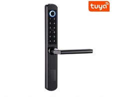 Digitalas Išmanioji durų spyna DIGI A210 Tuya (juoda) su 3585 užraktu WiFi, įvairaus tipo durims