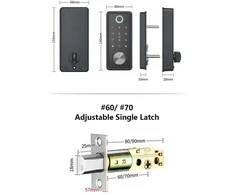 Digitalas Išmanioji durų spyna DIGI R10 TTLock (juoda)