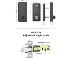 Digitalas Komplektas Išmanioji durų spyna DIGI R10 TTLock (juoda) su G2 valdikliu