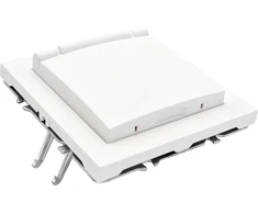 Tope Lighting Baltas kištukinis lizdas su dangteliu IP44 "BORA" (su įžeminimu, be rėmelio)