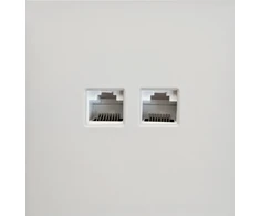 Tope Lighting Dvigubas kreminis kompiuterio lizdas "BORA" (be rėmelio)