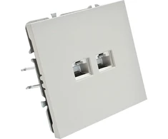 Tope Lighting Dvigubas kreminis kompiuterio lizdas "BORA" (be rėmelio)