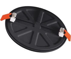 Tope Lighting Įmontuojama apvali juoda LED panelė su susiaurėjančiais kraštais "RUBI" 8W-3000K