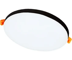 Tope Lighting Įmontuojama apvali juoda LED panelė su susiaurėjančiais kraštais "RUBI" 14W-4000K