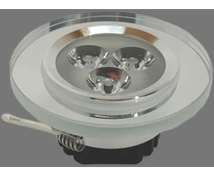 Tope Lighting Įmontuojama apvali krištolinė LED panelė "NODA" 3W