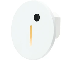 Tope Lighting Įmontuojamas apvalus baltas LED laiptų šviestuvas su dienos šviesos ir IR sensoriumi "PORTOSENS" 1,5W (LI)