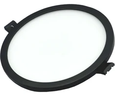 Tope Lighting Įmontuojamas apvalus juodas LED šviestuvas "SPLIT" 16W-4000K