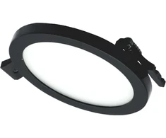 Tope Lighting Įmontuojamas apvalus juodas LED šviestuvas "SPLIT" 8W-4000K