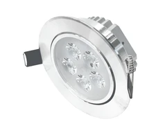 Įmontuojamas apvalus metalinis LED šviestuvas "LENS" 5W