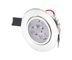 Įmontuojamas apvalus metalinis LED šviestuvas "LENS" 3W