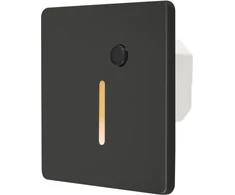 Tope Lighting Įmontuojamas kvadratinis juodas LED laiptų šviestuvas su dienos šviesos ir IR sensoriumi "PORTOSENS" 1,5W (LI)