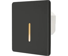 Tope Lighting Įmontuojamas kvadratinis juodas LED laiptų šviestuvas "PORTO" 1,5W (LI)