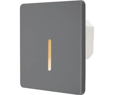 Tope Lighting Įmontuojamas kvadratinis pilkas LED laiptų šviestuvas "PORTO" 1,5W (LI)