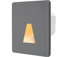 Tope Lighting Įmontuojamas kvadratinis pilkas LED laiptų šviestuvas "PORTO" 1,5W (LA)