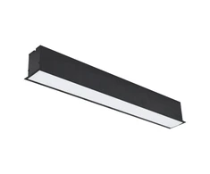 Įmontuojamas pailgas juodas LED šviestuvas "ESNA" 20W