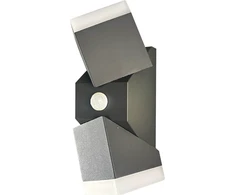 Tope Lighting Sieninis LED lauko šviestuvas su mikrobangų judesio davikliu "SOMASENS" 2x6W