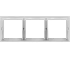 Tope Lighting Trijų vietų pilkas rėmelis "BORA"