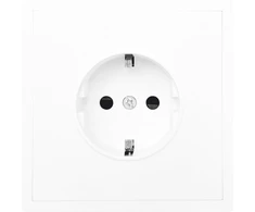 Tope Lighting Viengubas baltas kištukinis lizdas "BORA" (su įžeminimu, be rėmelio)