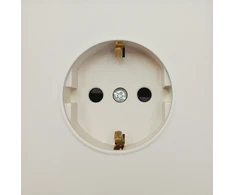 Tope Lighting Viengubas kreminis kištukinis lizdas "BORA" (su įžeminimu, be rėmelio)