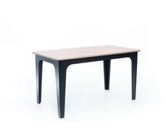 Bond Artisan Oak Dining Table, juodos kojos, 139cm