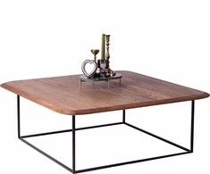 Kavos staliukas Soap Walnut, 100cm, ąžuolo faneruotė