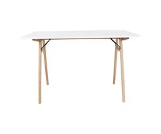 Vojens rašomasis stalas, balta/natūrali sp. 120x60x75,5 cm