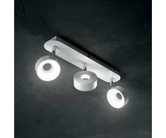 Lubinis šviestuvas Ideal Lux 18W ceiling lamp with 3 lights OBY, 3000K, juodas