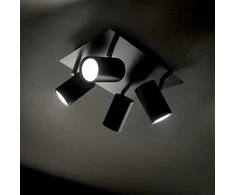 Lubinis šviestuvas Ideal Lux Ceiling lamp with 4 lights SPOT, GU10, juodas