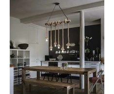 Pakabinamas šviestuvas Ideal Lux Suspended lamp with 6 lights CANAPA, E27, baltas
