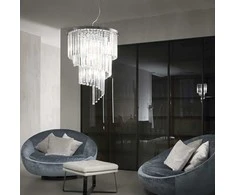 Pakabinamas šviestuvas Ideal Lux Suspended lamp with 12 lights CARLTON, E14, chrome