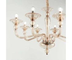 Pakabinamas šviestuvas Ideal Lux Suspended lamp with 6 lights DANIELI, E14, transparent