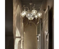 Pakabinamas šviestuvas Ideal Lux Suspended lamp with 9 lights HAREM, E27, ruda
