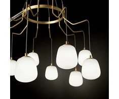 Pakabinamas šviestuvas Ideal Lux Suspended lamp with 10 lights KAROUSEL, G9, brass