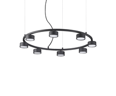 Pakabinamas šviestuvas Ideal Lux Suspended lamp with 6 lights MINOR, GX53, juodas
