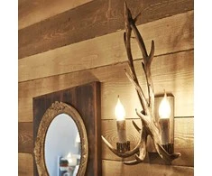 Sieninis šviestuvas Ideal Lux Wall lamp with 2 lights CHALET, E14, baltas