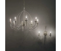 Sieninis šviestuvas Ideal Lux Wall lamp with 2 lights CORTE, E14, baltas