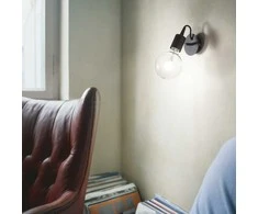 Sieninis šviestuvas Ideal Lux Wall lamp with 1 light EDISON, E27, juodas
