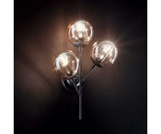 Sieninis šviestuvas Ideal Lux Wall lamp with 3 lights KEPLER, E27, nickel