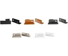 LED profilio VLT-WM-56 galinis dangtelis, spalva: balta, sidabro, antracito, juoda, aukso - Juoda