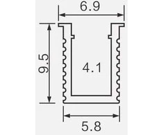 LED profilis VLT-WR-JP-03, 3000mm, spalva: aukso