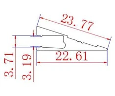 LED profilis VLT-WR-JP-06, 3000mm, spalva: aukso