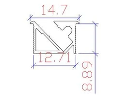 LED profilis VLT-WR-JP-27, 3000mm, spalva: antracito